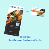 1000 pcs Leaflet or Business Card (Extra $99)