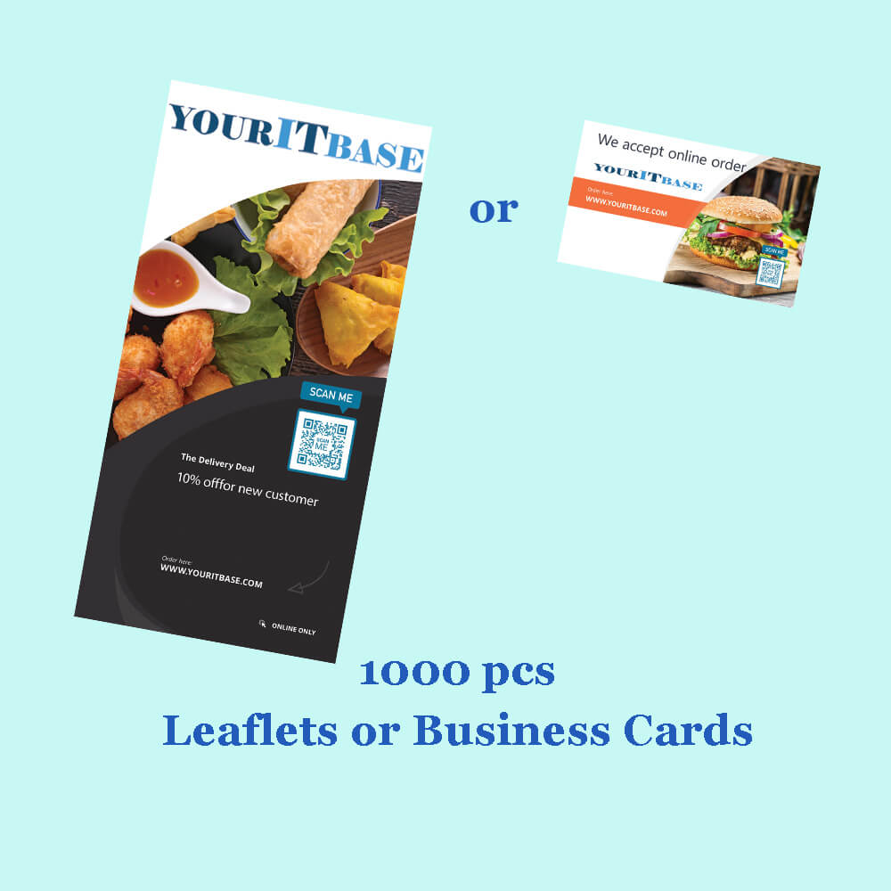 1000 pcs Leaflet or Business Card